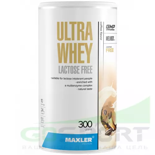  MAXLER Ultra Whey Lactose Free 300 г, Кофе