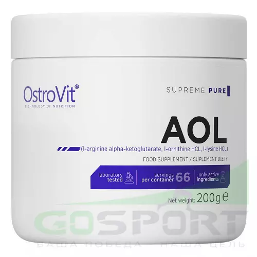 Аминокислоты OstroVit AOL Supreme Pure 200 g 200 г, Натуральный