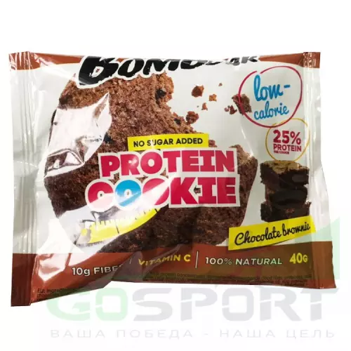 Протеиновый батончик Bombbar Protein cookie 40 г, Шоколадный брауни