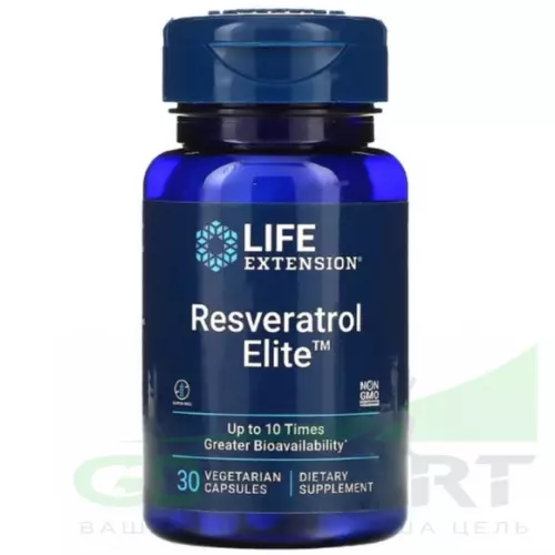  Life Extension Resveratrol Elite 30 вегетарианских капсул