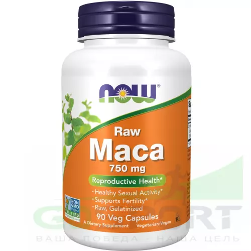  NOW FOODS Maca 750 mg 90 веган капсул