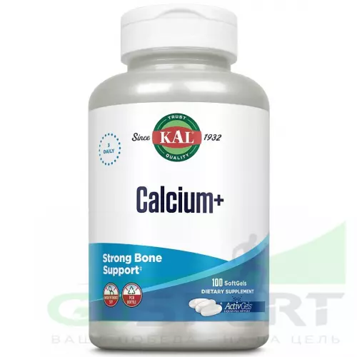  KAL Calcium + ActivGels 1000 mg 100 капсул