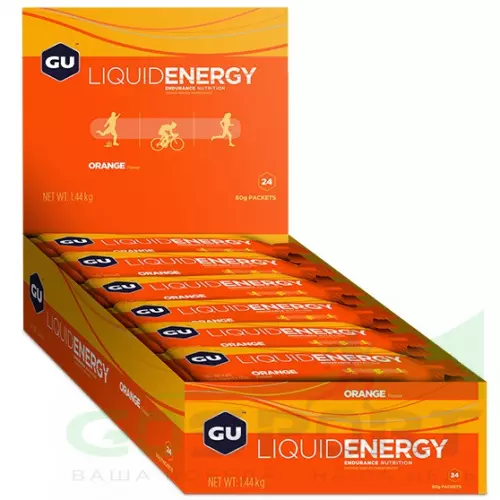 Энергетический гель GU ENERGY GU Liquid Enegry Gel 20mg caffeine 12 x 60 г, Апельсин