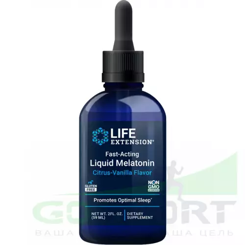  Life Extension Fast-Acting Liquid Melatonin 59 мл, Цитрус - ваниль