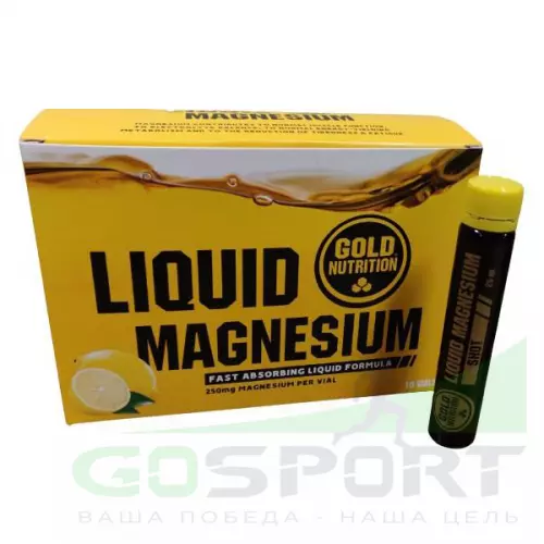 GoldNutrition MAGNESIUM 250 мг + B6 10 x 250 мг, Лимон