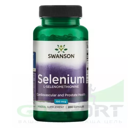  Swanson Selenium 200 капсул, Нейтральный