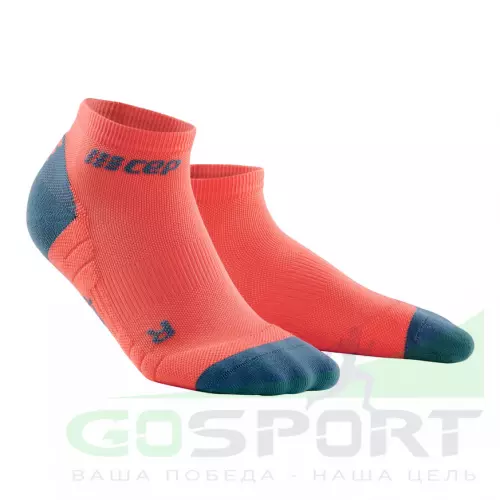 Компрессионные носки CEP C093M - III - C - Функциональные короткие гольфы CEP для спорта коралловый, III