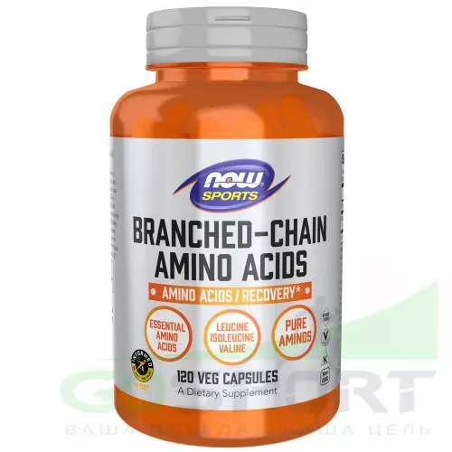 Аминокислоты NOW FOODS Branched-Chain Amino Acids 120 веган капсул