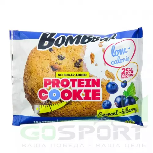 Протеиновый батончик Bombbar Protein cookie 40 г, Смородина - Черника
