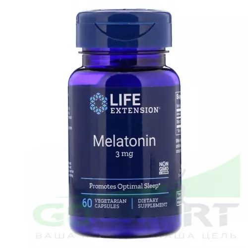  Life Extension Melatonin 3 mg 60 вегетарианских капсул