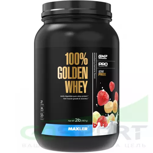  MAXLER 100% Golden Whey 910, Клубника-банан