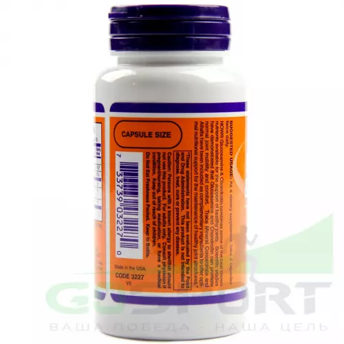  NOW FOODS Glucosamine & Chondroitin 750 мг / 600 мг 60 таблеток