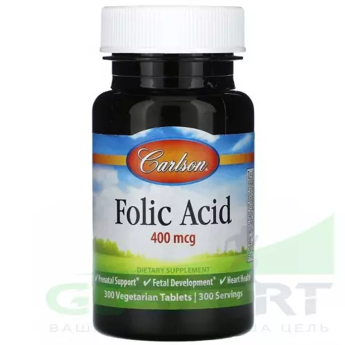  Carlson Labs Folic Acid 400 mcg 300 таблеток