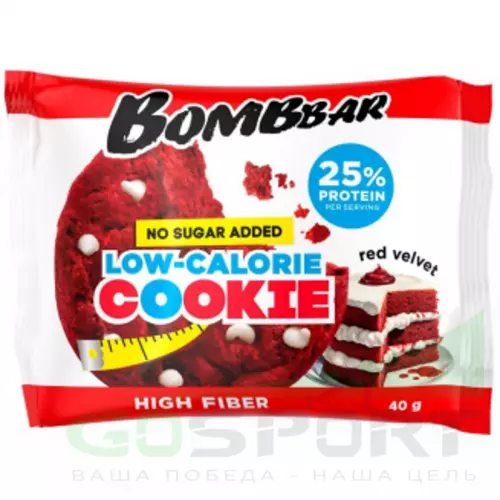 Протеиновый батончик Bombbar Protein cookie 40 40 г, Красный бархат