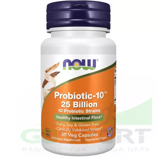 Пробиотик NOW FOODS Probiotic-10 25 Billion 30 веган капсул
