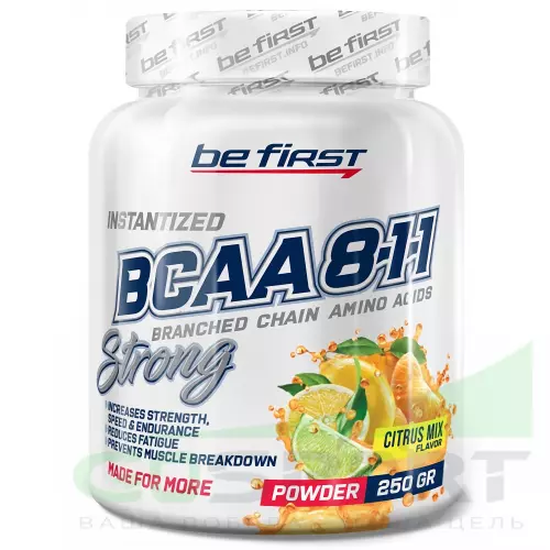  Be First BCAA 8:1:1 Instantized powder 250 г, Цитрусовый микс