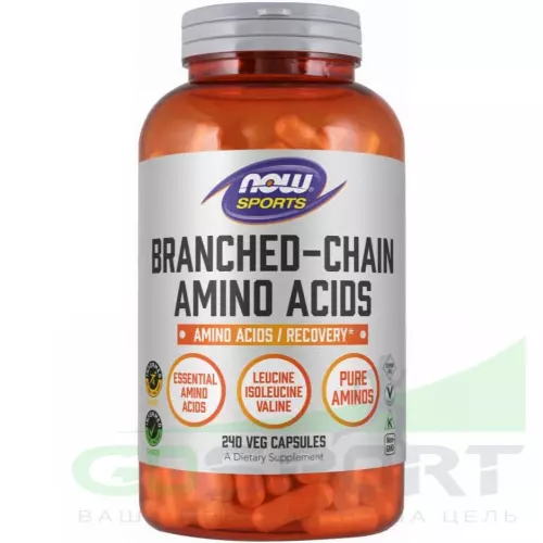 Аминокислоты NOW FOODS Branched-Chain Amino Acids 240 веган капсул