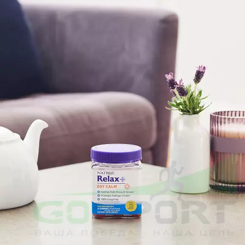  Natrol Relax+ Day Calm 60 мармеладок, Фруктовый Пунш