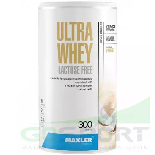  MAXLER Ultra Whey Lactose Free 300 г, Кокос