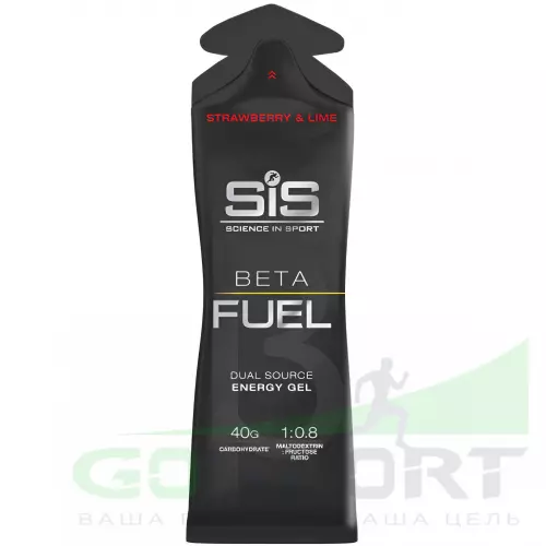 Энергетический гель питьевой SCIENCE IN SPORT (SiS) Gel Beta Fuel MIX, Апельсин, Клубника - Лайм