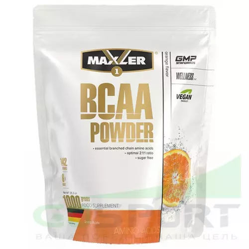 БСАА MAXLER BCAA Powder 2:1:1 Sugar Free EU 1000 г, Апельсин