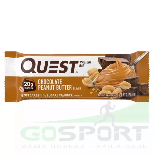 Протеиновый батончик Quest Nutrition Quest Bar 12 x 60 г, Шоколад-Арахис