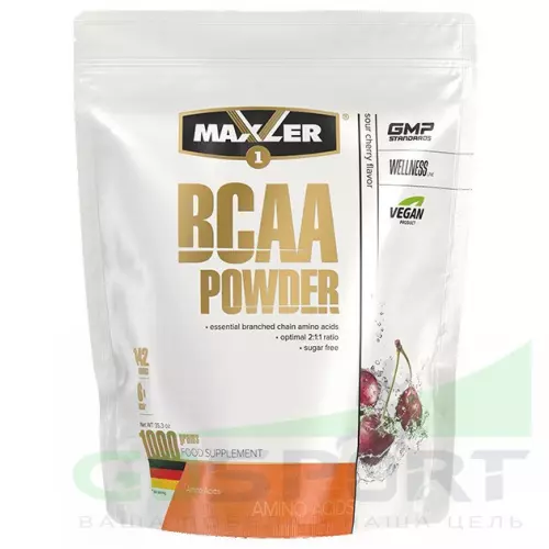 БСАА MAXLER BCAA Powder 2:1:1 Sugar Free EU 1000 г, Кислая вишня