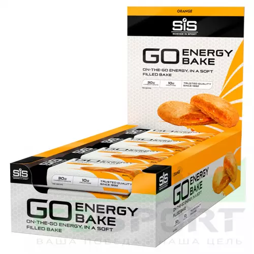 Энергетический батончик SCIENCE IN SPORT (SiS) GO Energy Bake 12 х 50 г, Апельсин