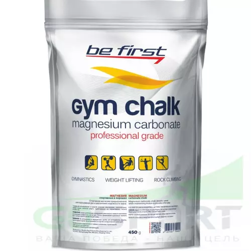  Be First Спортивная магнезия Gym Chalk Powder 450 г, Белый
