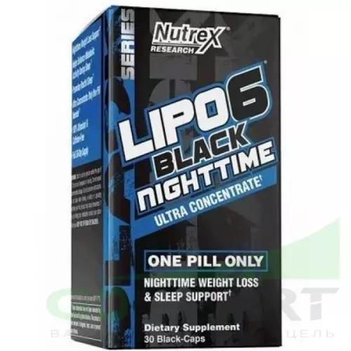Жиросжигатель NUTREX Lipo 6 Black NightTime Ultra Concentrate 30 капсул