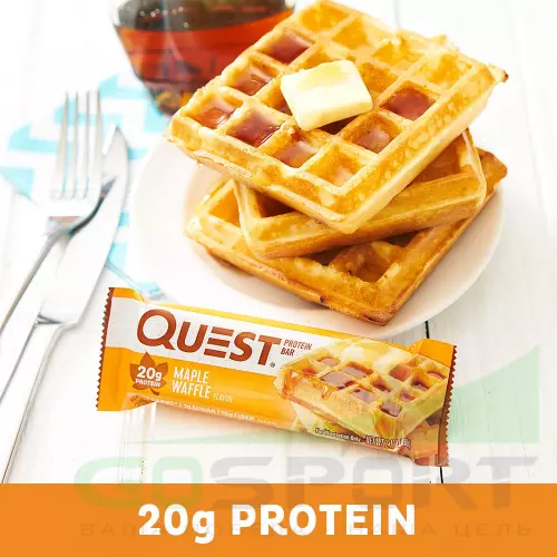 Протеиновый батончик Quest Nutrition Quest Bar 60 г, Вафли с кленовым сиропом