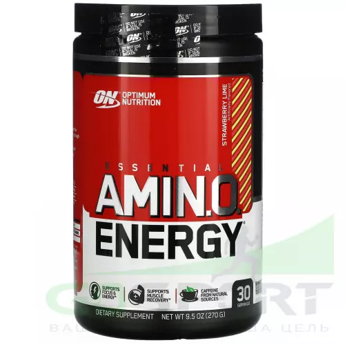 Аминокислоты OPTIMUM NUTRITION Essential Amino Energy 270 г, Клубника - Лайм