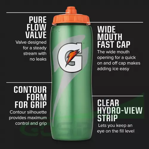  Gatorade Бутылка Gatorade 960 мл 960 мл, Зеленый