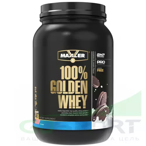Комплексный протеин MAXLER (USA) 100% Golden Whey 910 г, Печенье и крем
