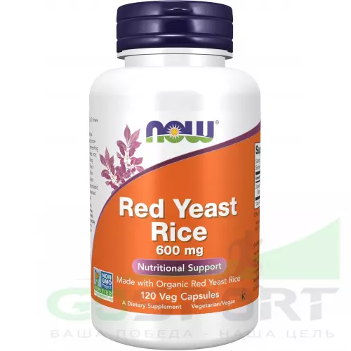  NOW FOODS Red Yeast Rice 600 mg 120 веган капсул