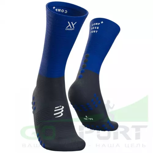Компрессионные носки Compressport Носки Mid Compression Черный/Синий T2
