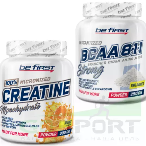  Be First Creatine Micronized Powder (креатин моногидрат) + BCAA 8:1:1 Instantized powder, Микс