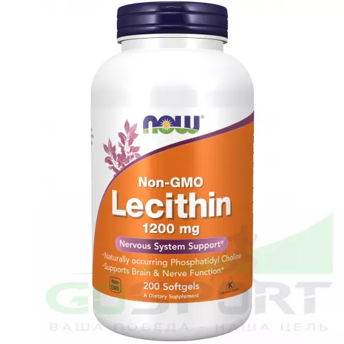  NOW FOODS Lecithin - Лецитин 1200 мг 200 капсул