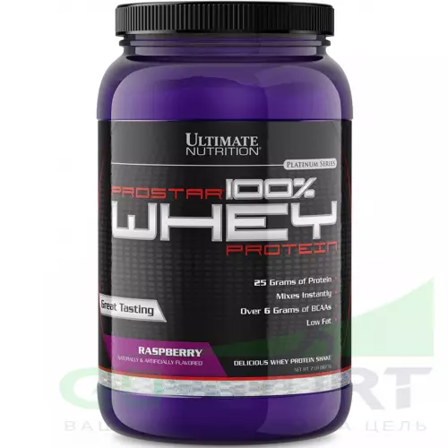  Ultimate Nutrition Prostar Whey 907 г + шейкер, Малина