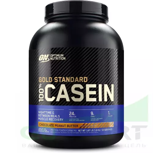 Казеиновый протеин OPTIMUM NUTRITION 100% Casein Gold Standard 1800 г, Шоколад - Арахисовое масло