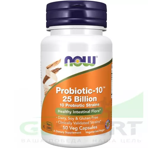 Пробиотик NOW FOODS Probiotic-10 25 Billion 50 веган капсул