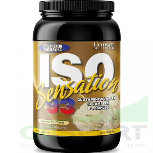  Ultimate Nutrition ISO Sensation 93 910 г, Банановое мороженное