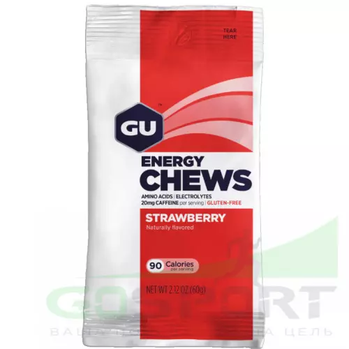  GU ENERGY Мармеладки GU Energy Chews 1 х 8 конфет, Клубника