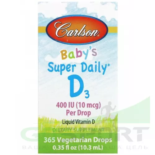  Carlson Labs Super Daily D3 for Baby 400 IU 10,3 мл