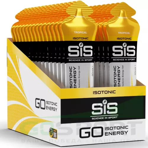 Гель питьевой SCIENCE IN SPORT (SiS) GO Isotonic Energy Gels 30 x 60 мл, Тропик