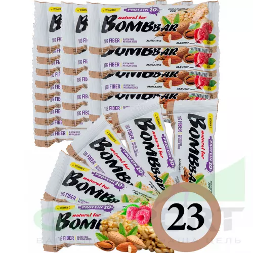 Протеиновый батончик Bombbar Protein Bar 23 x 60 г, Рисовый