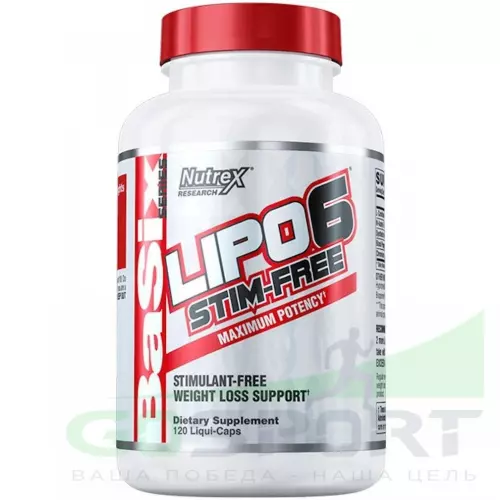Жиросжигатель NUTREX Lipo-6 Stim-Free 120 капсул