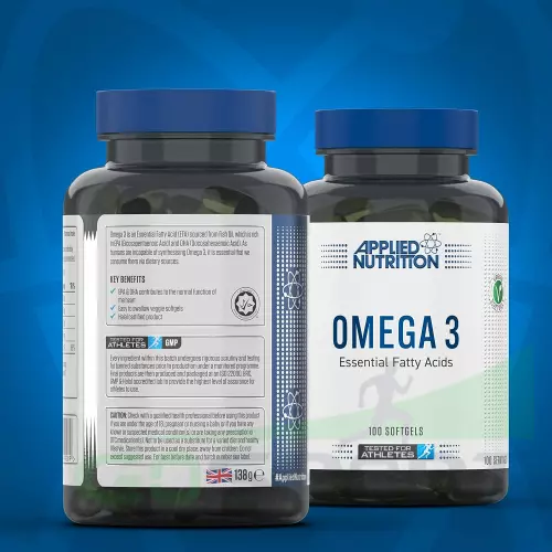 Омена-3 Applied Nutrition Omega 3 Fish Oil 1000mg 100 мягких капсул
