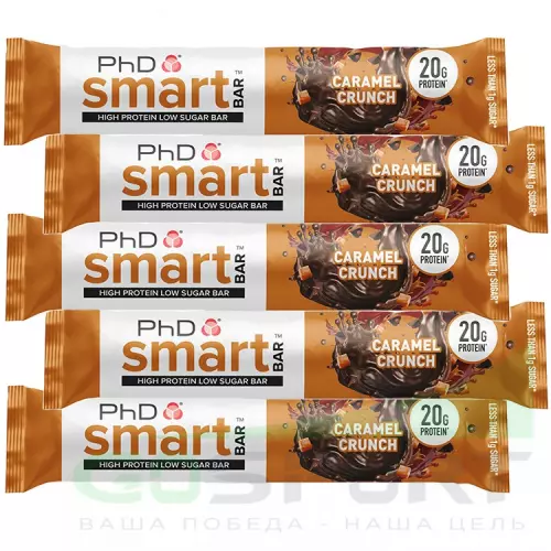 Протеиновый батончик PhD Nutrition Smart Bar 5 x 64 г, Карамель
