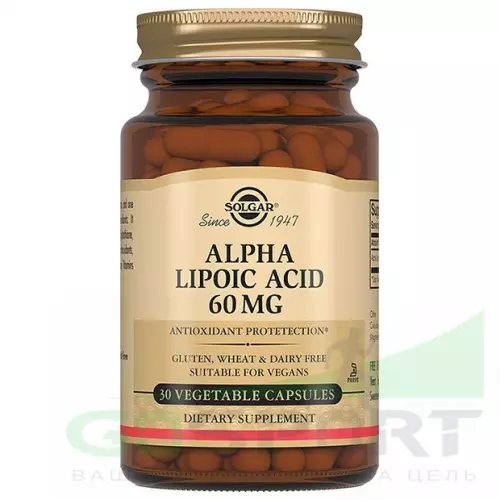  Solgar Alpha Lipoic Acid 60 mg 30 капсул